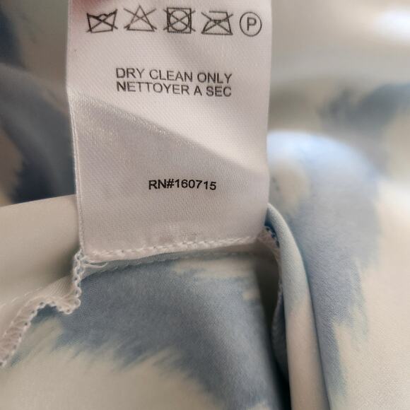 Retrofete Amika Dress in Blue Zebra Size XL Maxi Sleeveless Silk - Picture 12 of 13